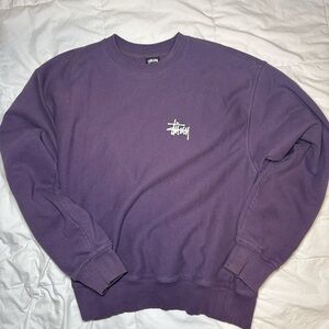Purple Stussy crewneck